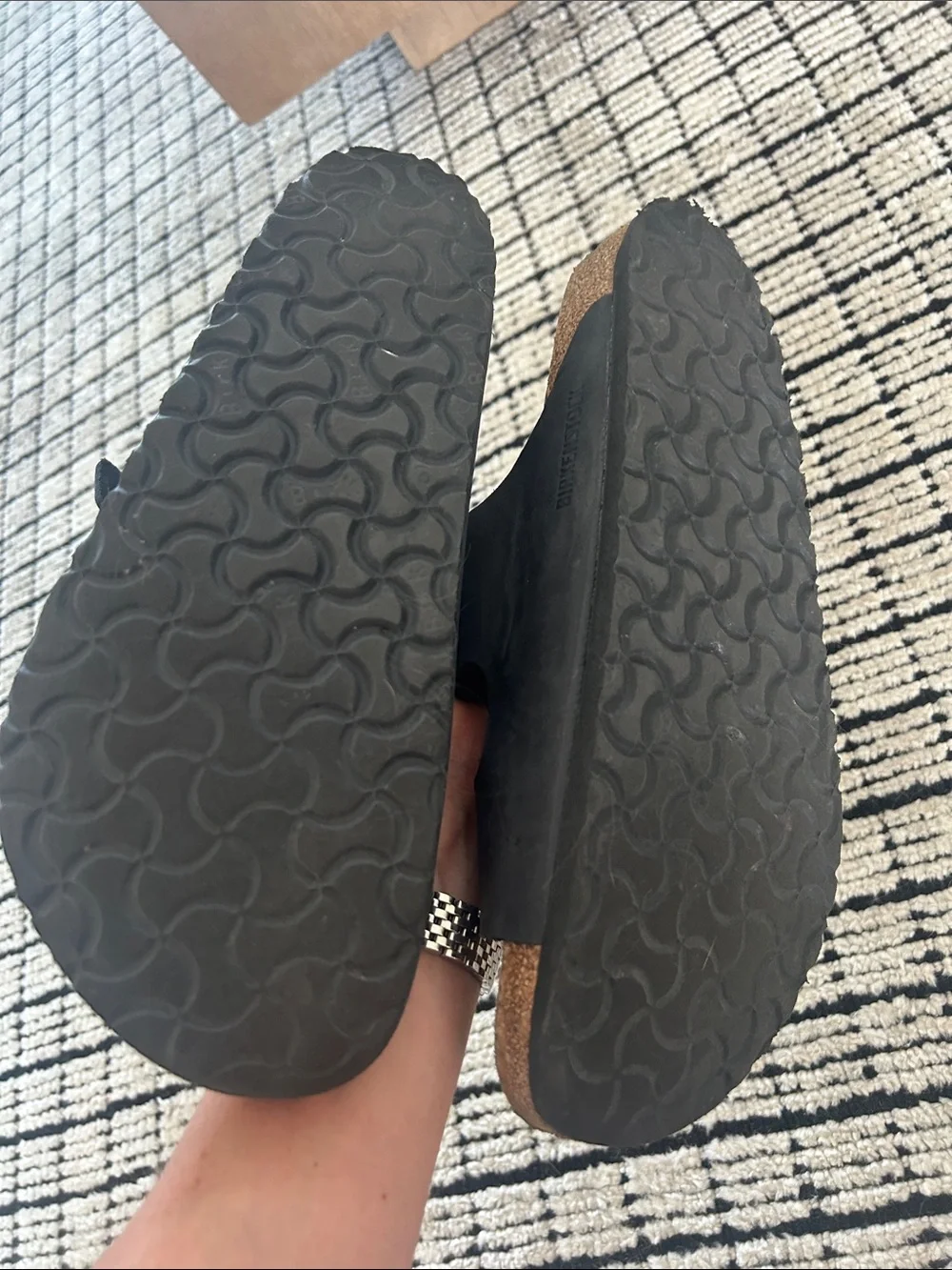 Birkenstock Men's Black Double-Strap Slide Sandals